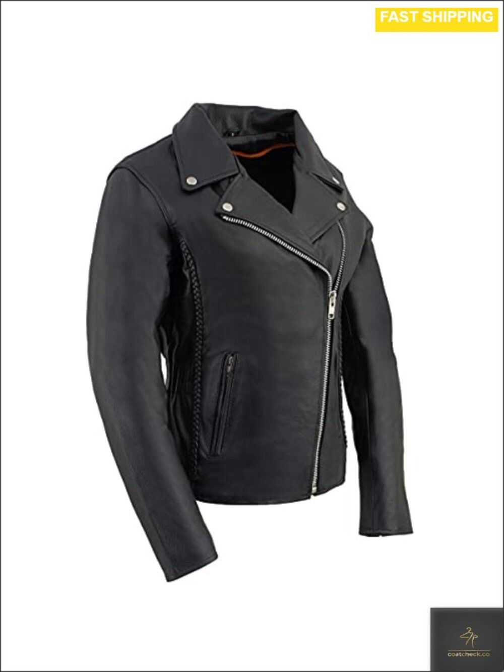 Milwaukee Leather Women's Cowhide Leather Motorcycle Riding Jacket